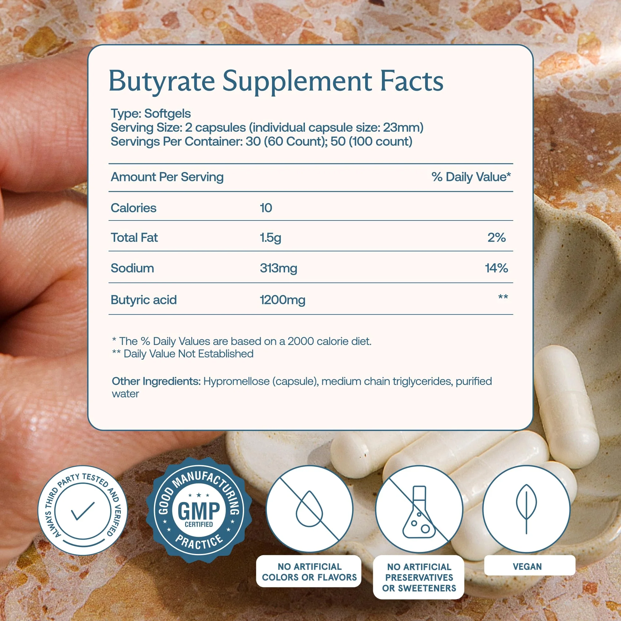BodyBio Butyrate Postbiotic for Gut Health | Digestive Support & Leaky Gut Repair - Image 2