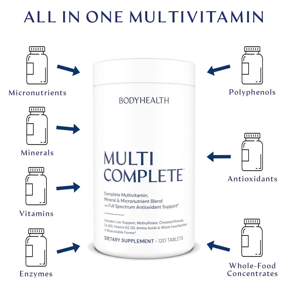 BodyHealth Multi Complete (120 Ct) Daily Multivitamin with Whole Foods, Liver Support & Vitamins K2/D3 - Image 11