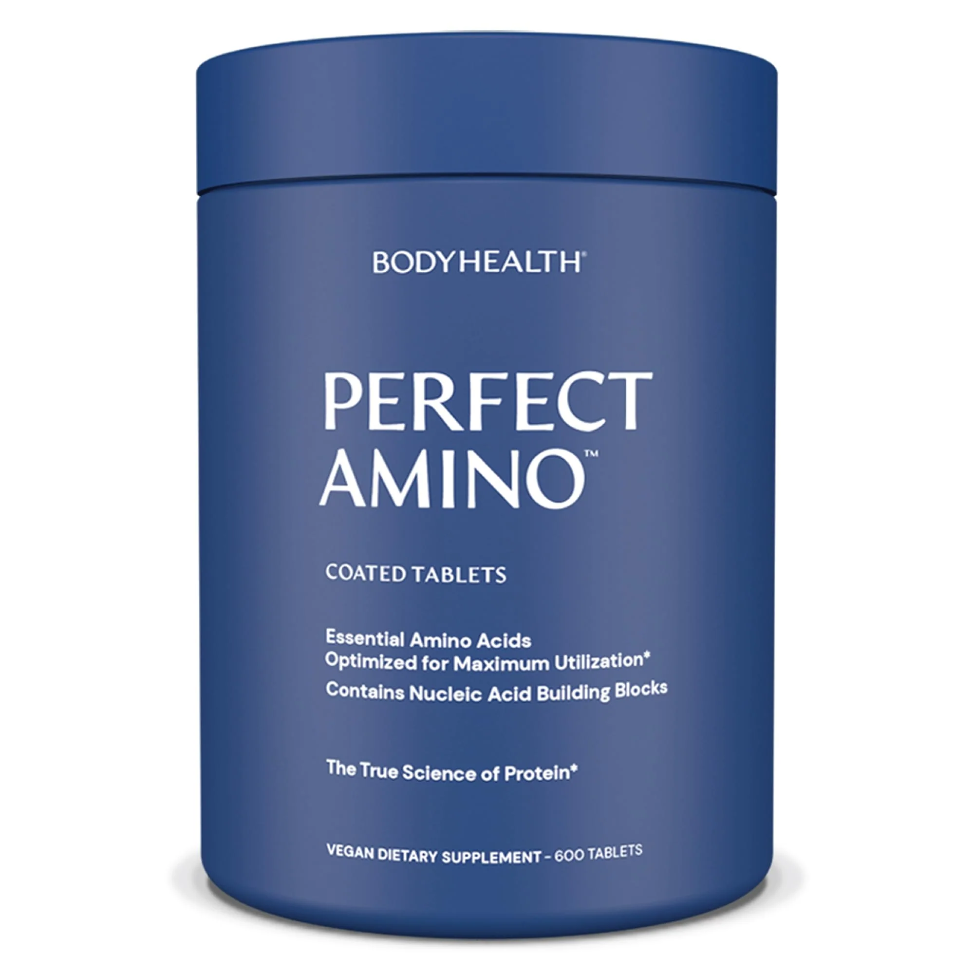 BodyHealth PerfectAmino (600 ct) – Easy-to-Swallow Vegan Amino Tablets for Muscle Recovery & Strength