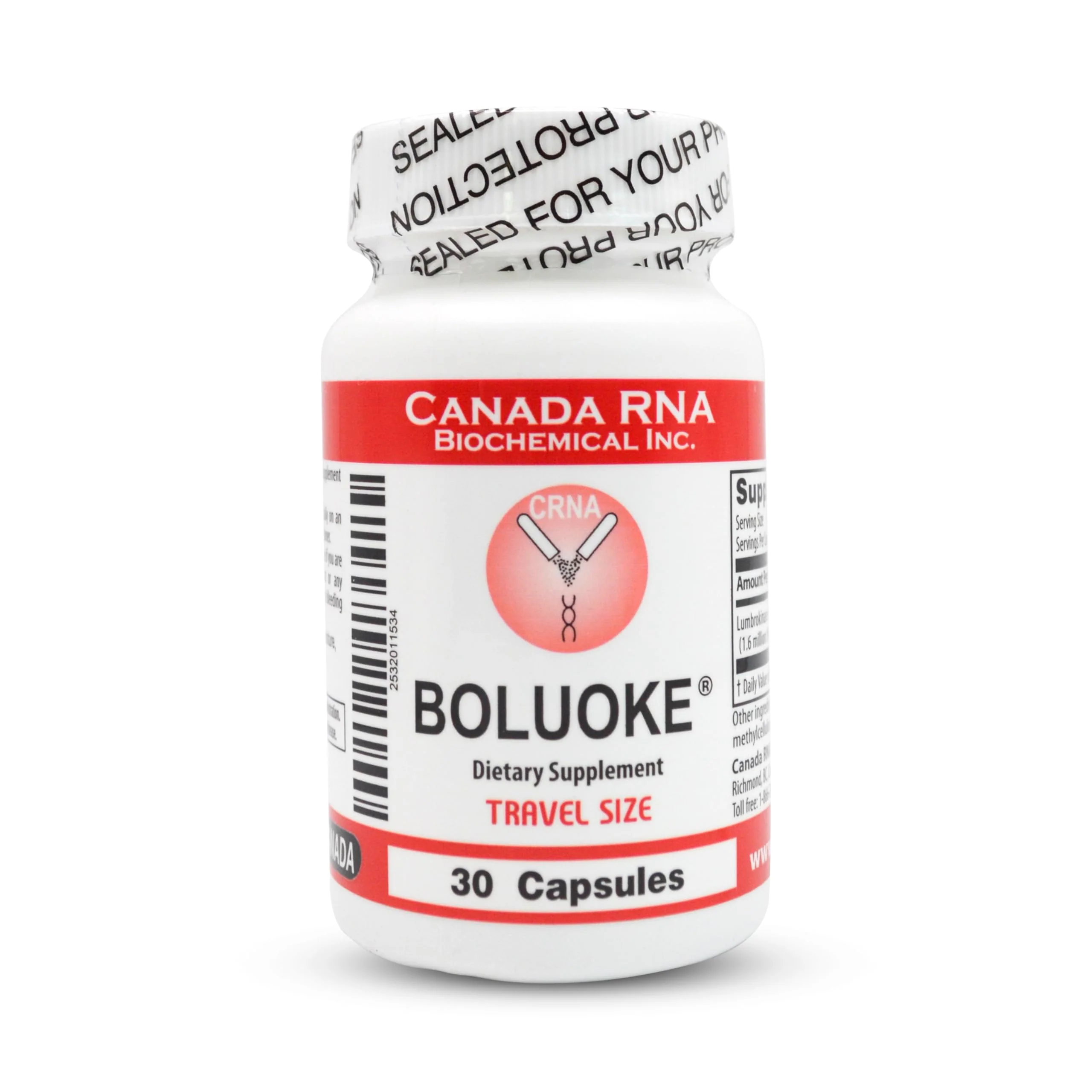 Boluoke Canada RNA Lumbrokinase for Circulatory Health - 30 Caps