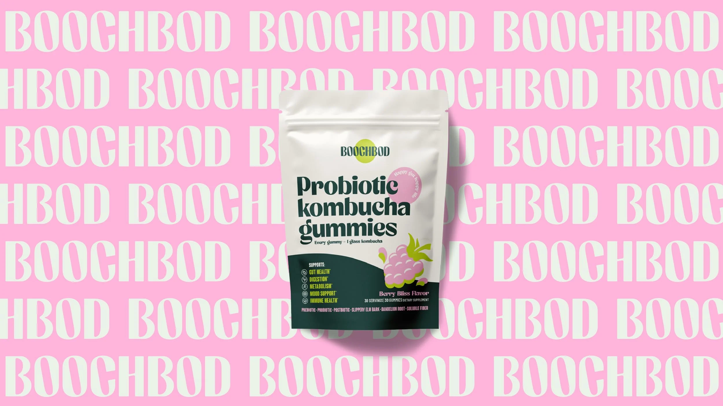 BoochBod Probiotic Kombucha Gummies – Gut Health, Prebiotics & Probiotics - Image 8