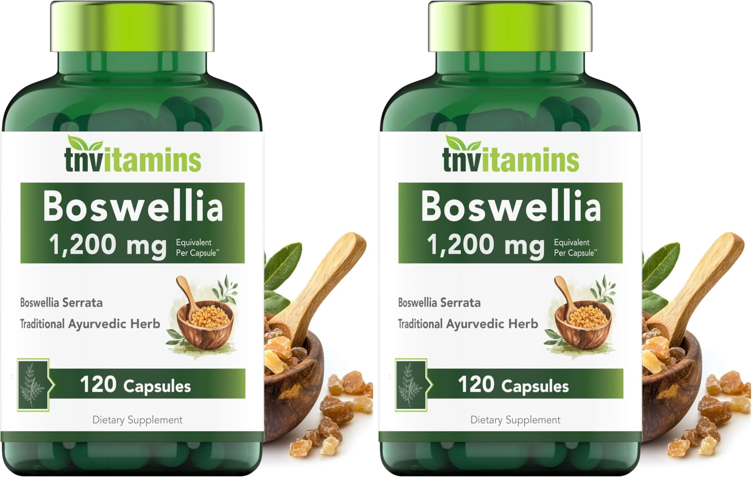 Boswellia Serrata 1200 MG Capsules | Joint Support | Frankincense (Pack of 2)