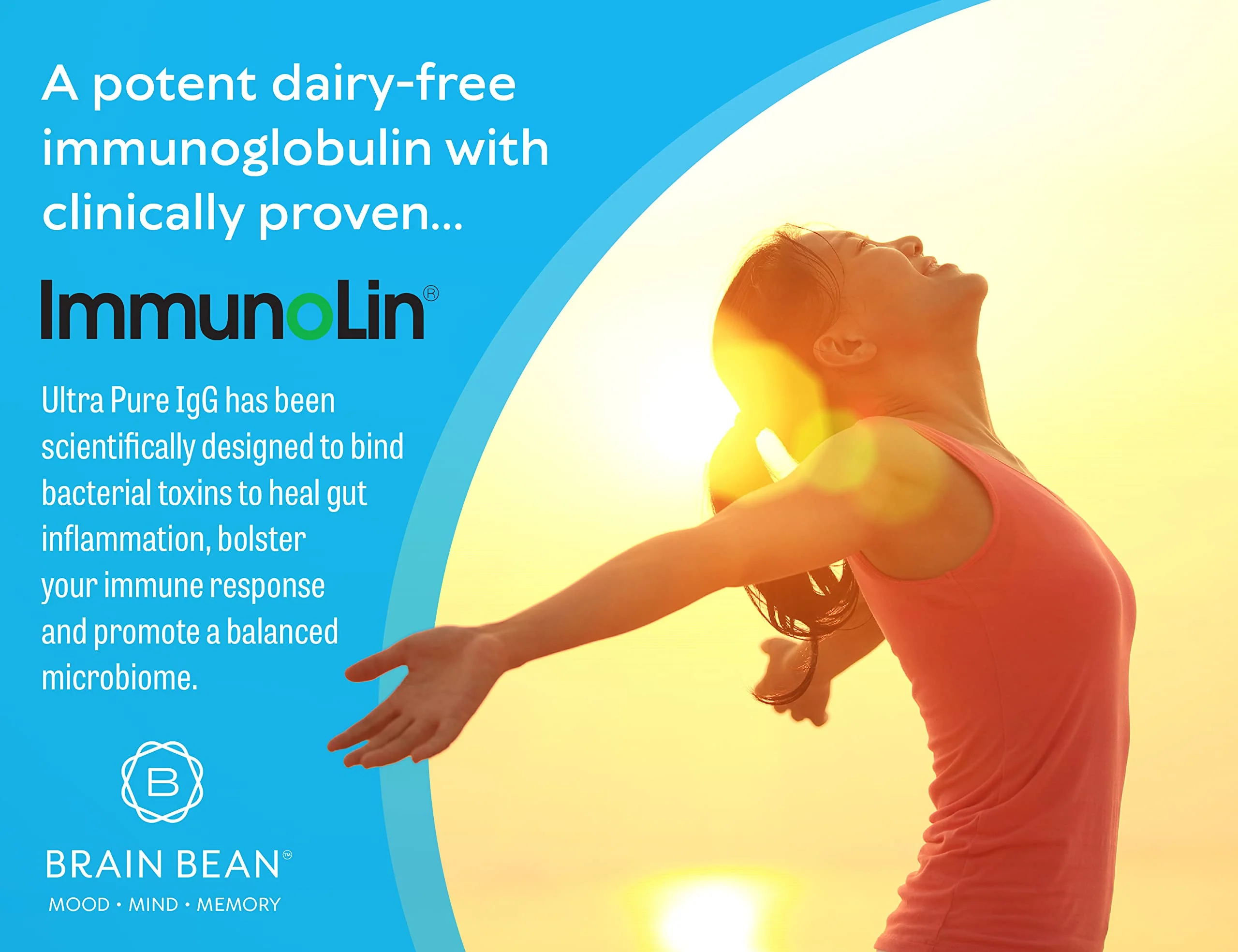 Brain Basics Ultra Pure IgG Supplement – Dairy-Free IgG-Immunolin Powder, 150g, 60 Servings - Image 2