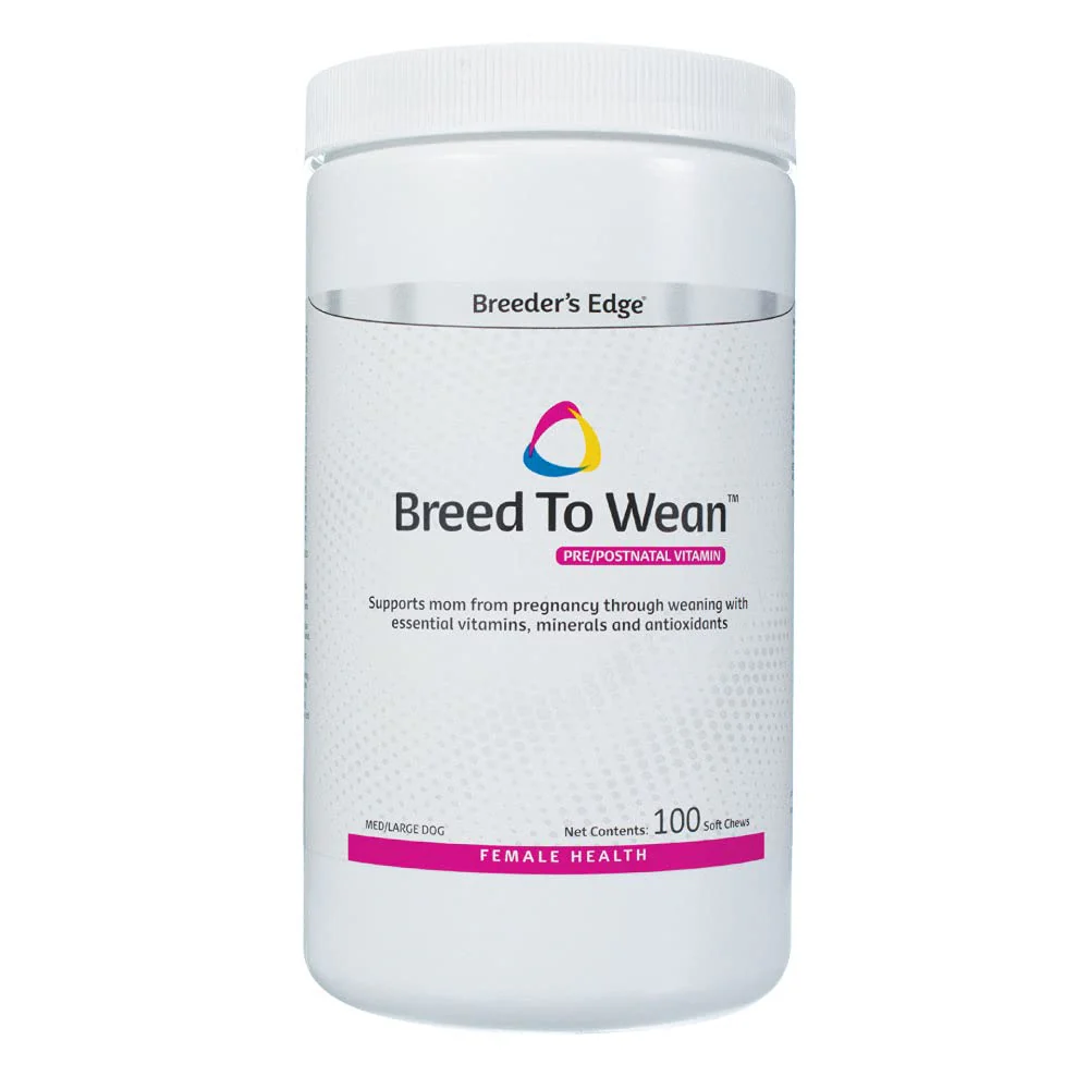 Breeder’s Edge Breed to Wean Prenatal & Postnatal Multivitamin for Dogs & Cats – 100ct