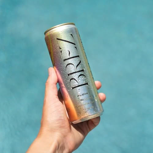 BREZ FLOW Lion’s Mane Mushroom Drink, 8-Pack, Non-Infused, Adaptogens, Relieving, Uplifting, and Social, Sparkling Lemon Elderflower Tonic 12 Fl oz - Image 8