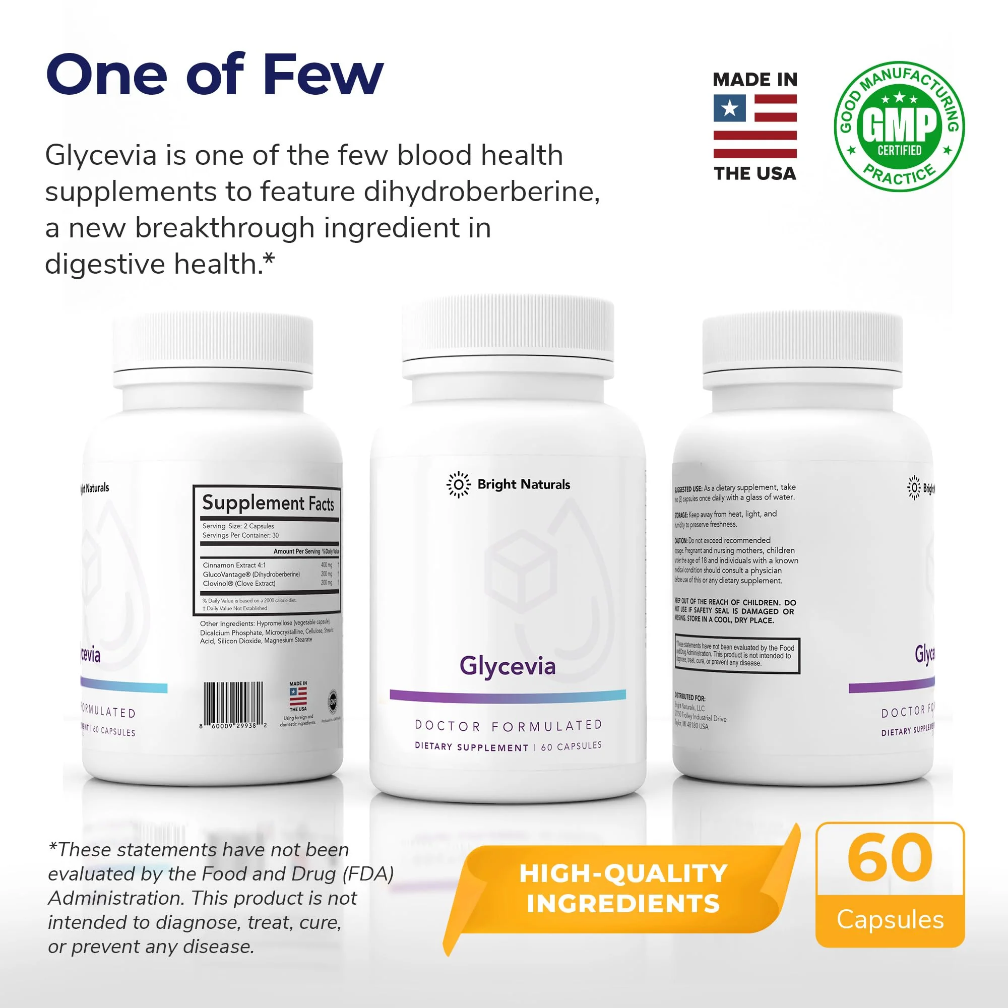 Bright Naturals Glycevia – GlucoVantage Dihydroberberine for Sugar Balance & Energy | 90 Servings - Image 3
