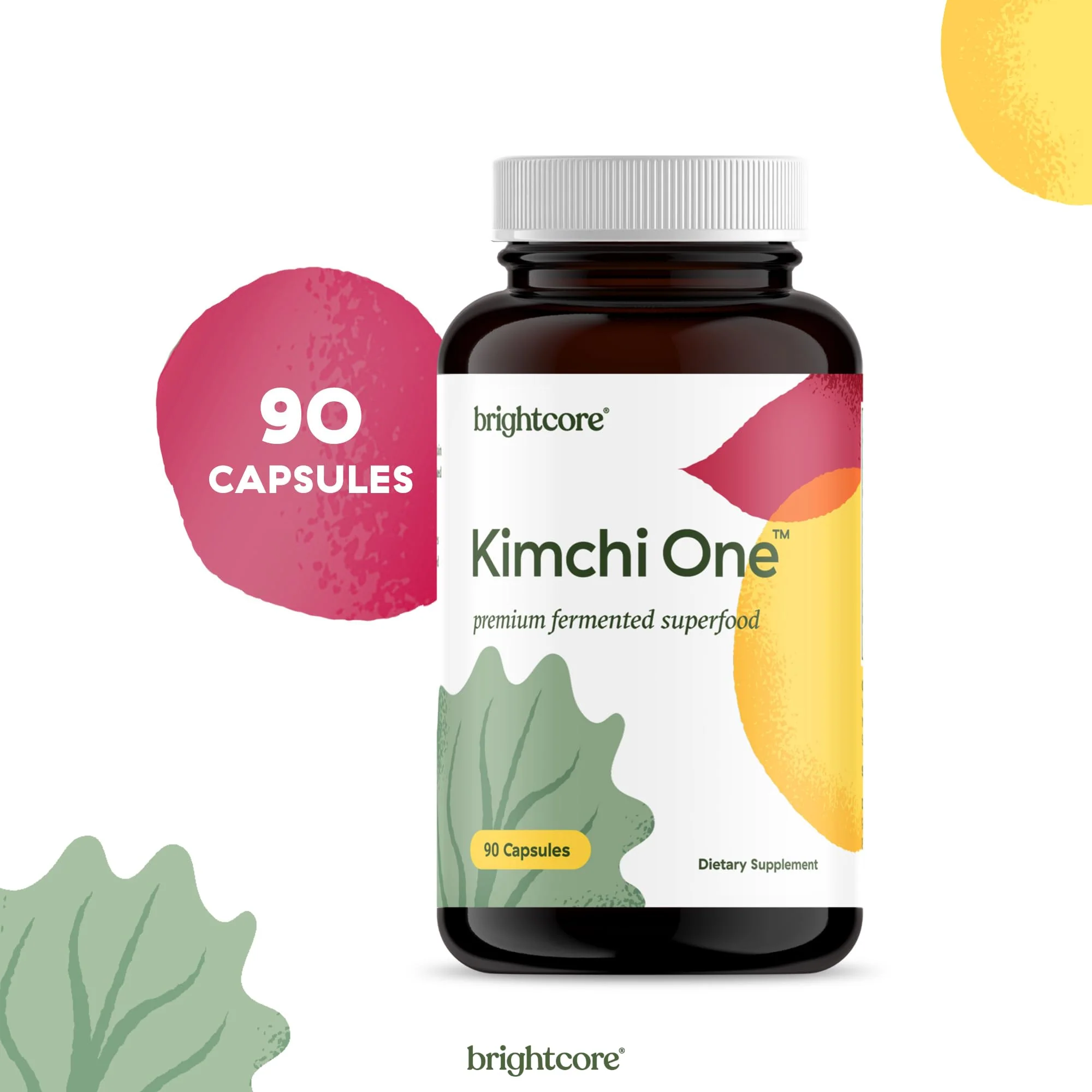 Brightcore Kimchi One Capsules – Probiotic & Enzyme Nutrition for Gut Health | Gluten-Free, 90 Vegan Capsules - Image 7