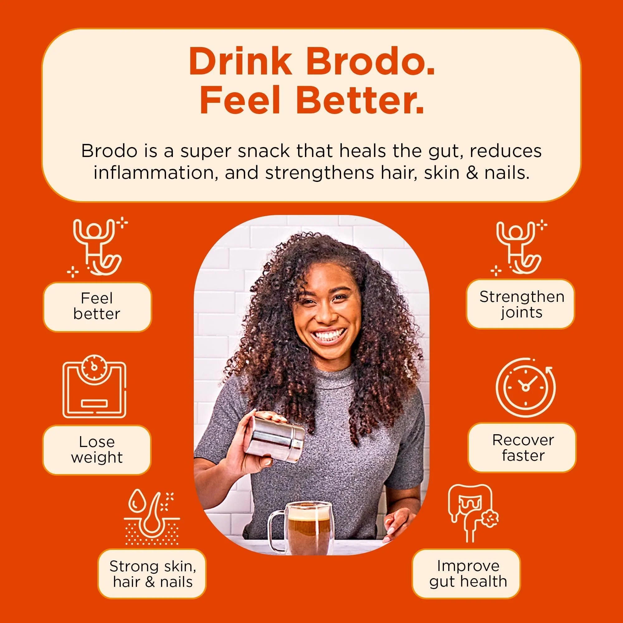 Brodo Organic Chicken Bone Broth with Collagen — Low Sodium, Protein-Rich (4x25 oz Pouches) - Image 13