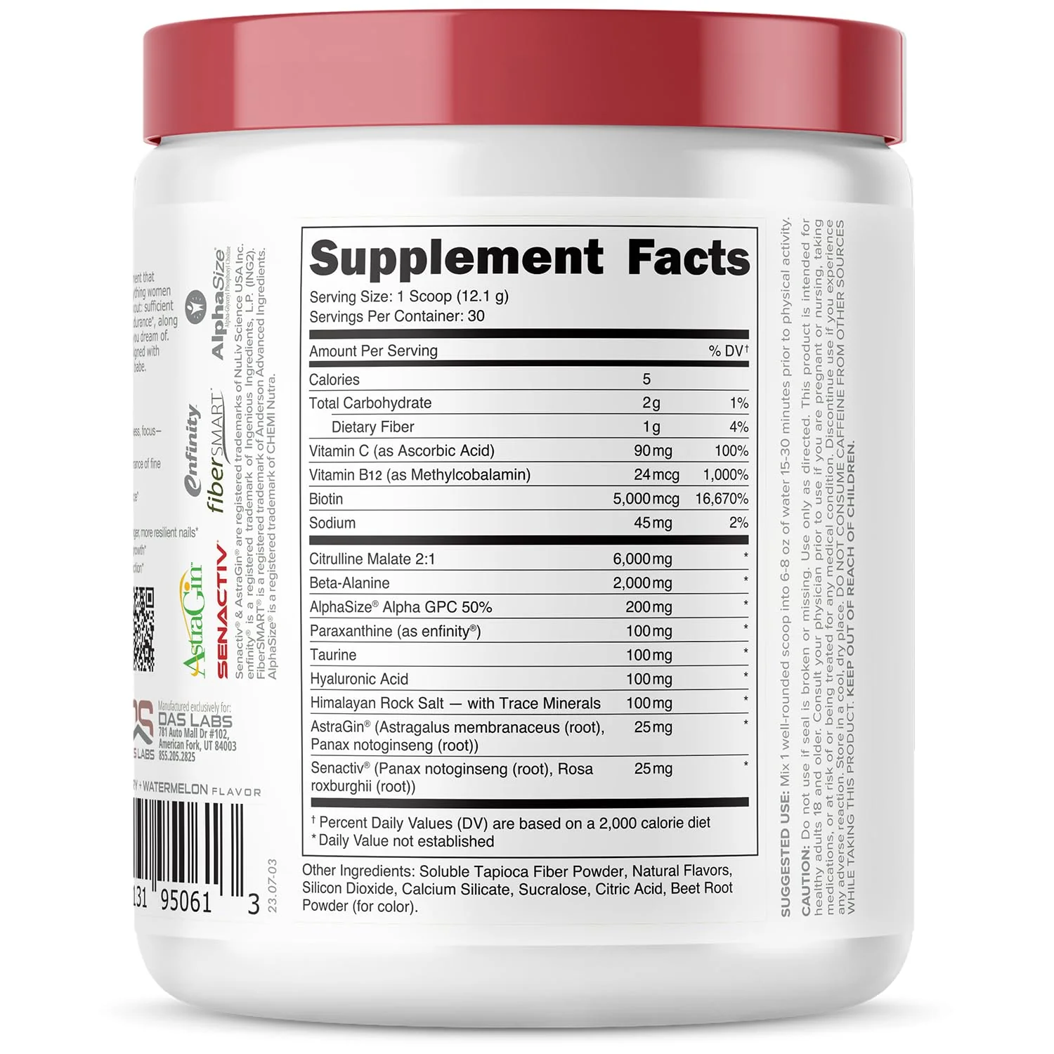 Bucked Up Babe Pre-Workout for Women – Watermelon Splash | 30 Servings | 12.8 oz - Image 4