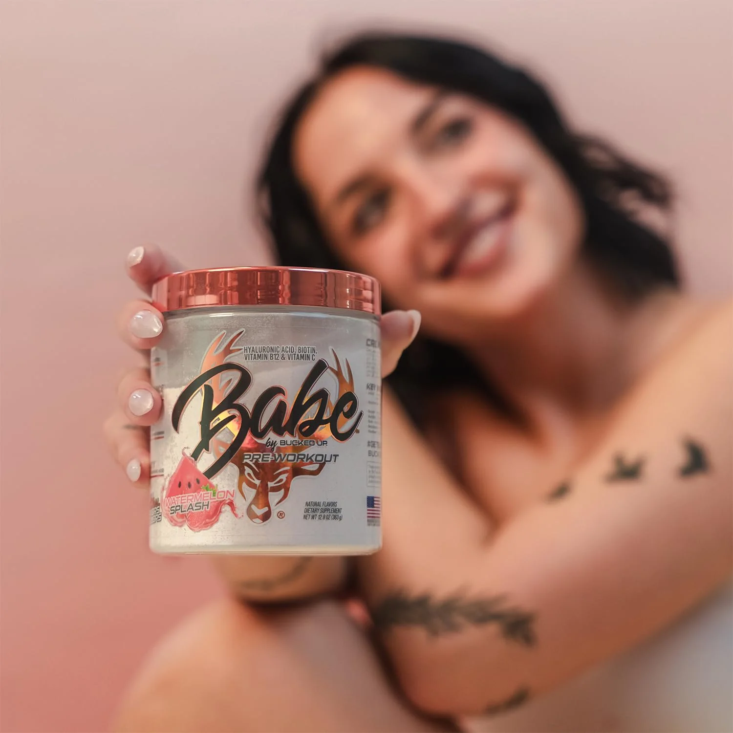 Bucked Up Babe Pre-Workout for Women – Watermelon Splash | 30 Servings | 12.8 oz - Image 7