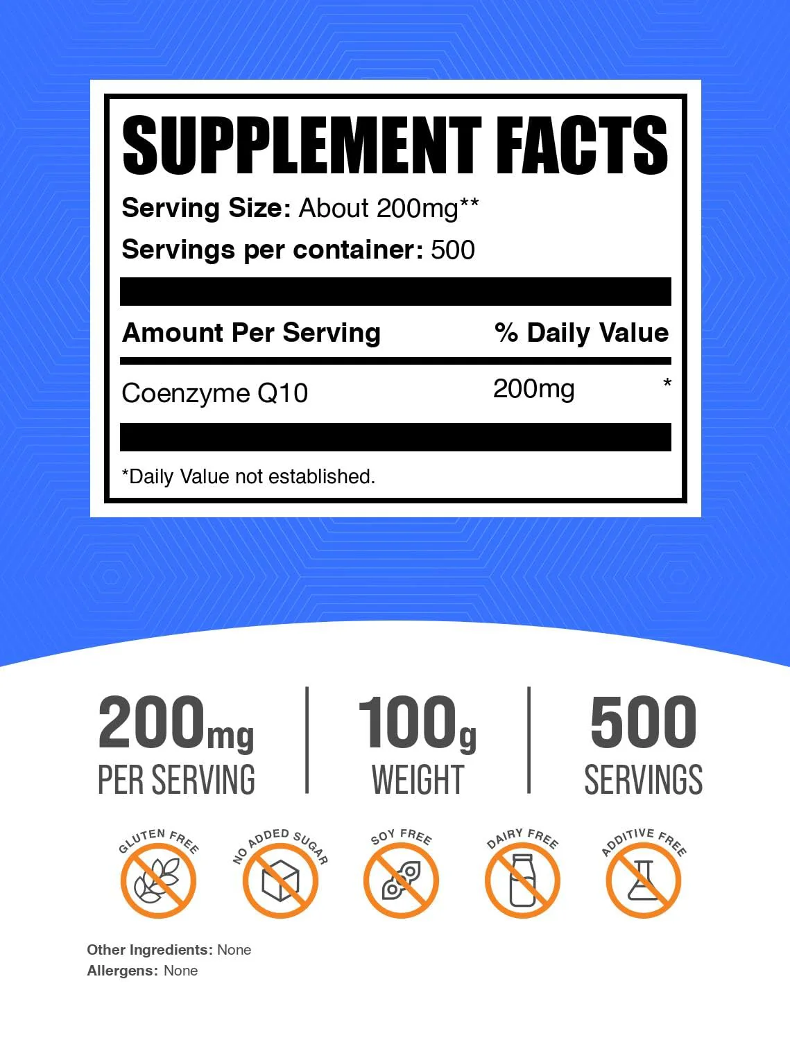 BulkSupplements CoQ10 Powder 200mg – Gluten Free, 100g Jar - Image 3