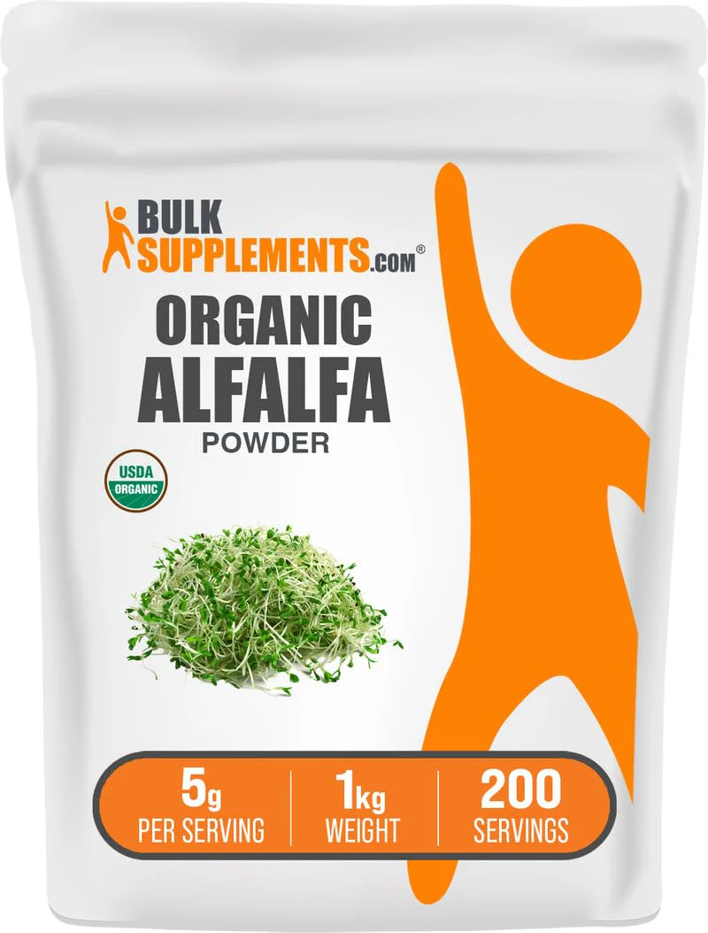 BulkSupplements Organic Alfalfa Grass Powder – Alfalfa Supplement, 1kg, Vegan & Gluten Free | 5g Serving - Image 13