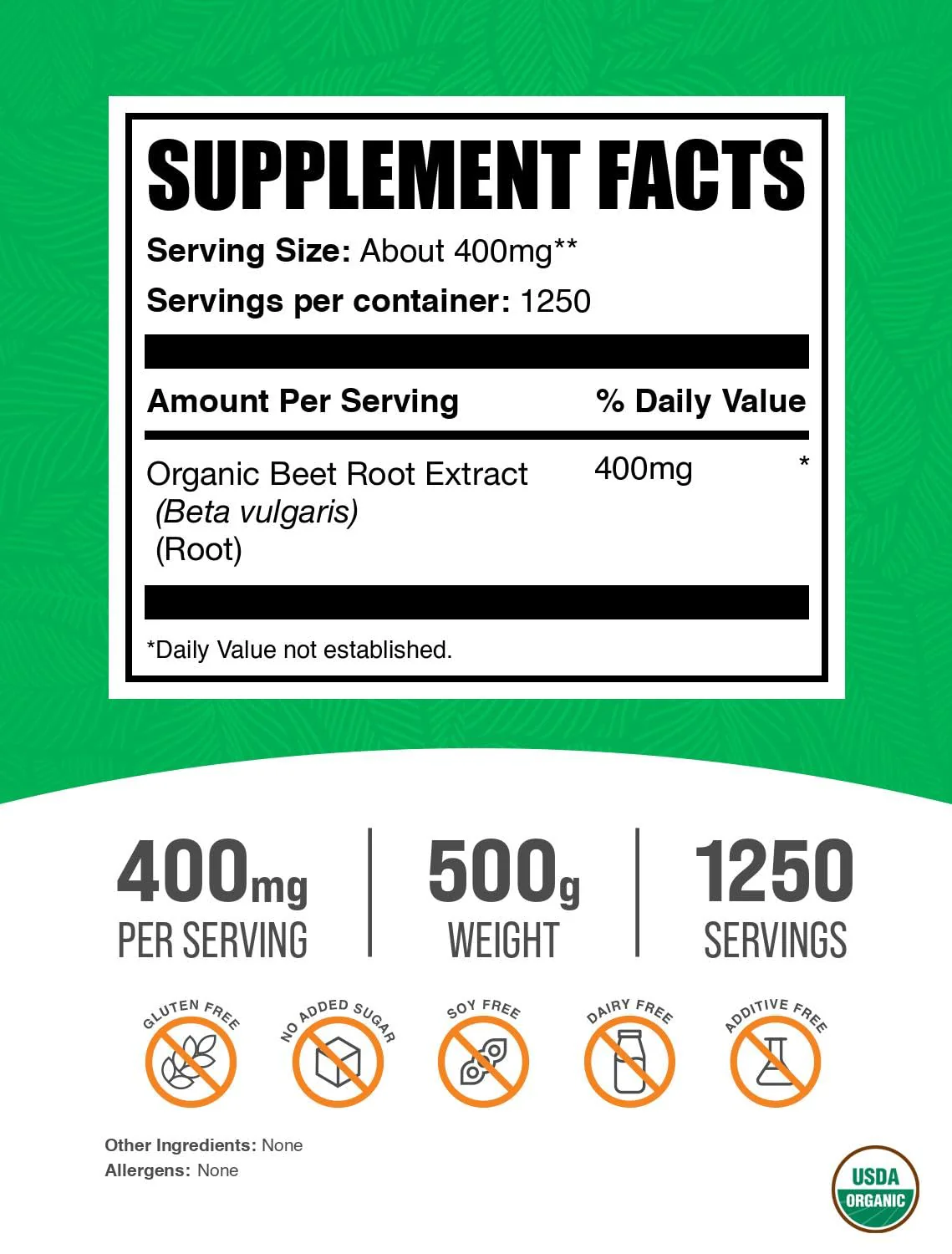 BulkSupplements Organic Beet Root Extract Powder – 400mg per Serving, 500g | Vegan & Gluten Free - Image 2
