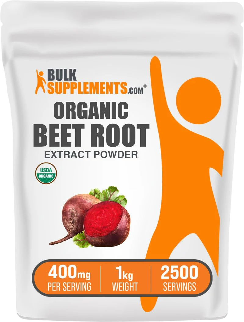 BulkSupplements Organic Beet Root Extract Powder – Beet Root Powder, Nitric Oxide Support, Vegan & Gluten Free, 400 mg per Serving, 1 kg - Image 6