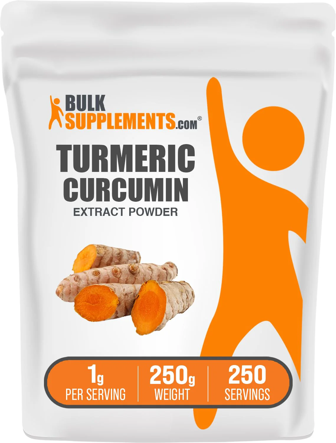 BulkSupplements Turmeric Extract Powder - Gluten Free, 1g per Serving, 250g - Image 6