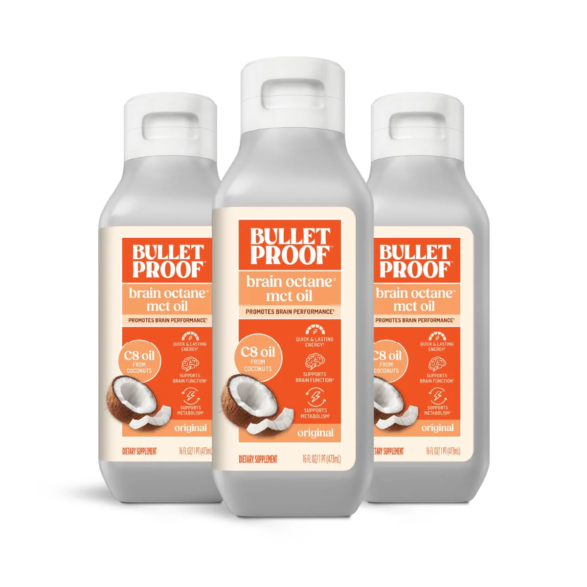 Bulletproof Coconut Brain Octane C8 MCT Oil (16 oz x 3) – Premium Ketogenic Energy for Brain & Body - Image 10