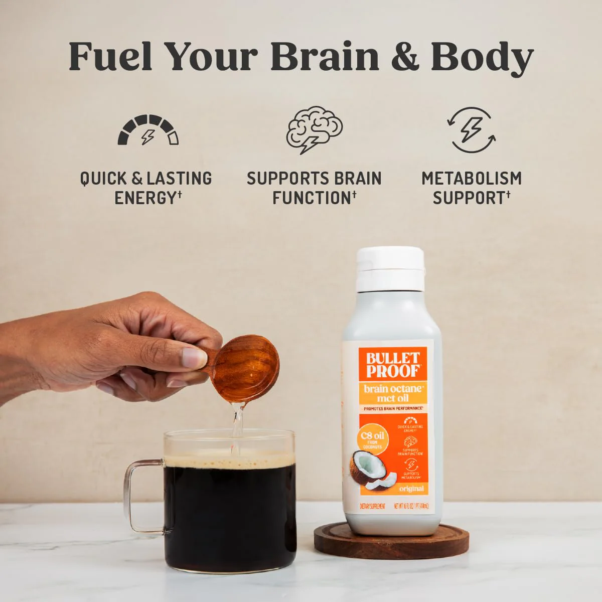 Bulletproof Coconut Brain Octane C8 MCT Oil (16 oz x 3) – Premium Ketogenic Energy for Brain & Body - Image 13