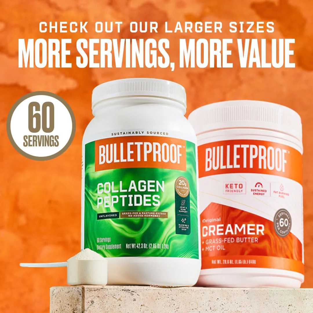 Bulletproof Dark Chocolate Energy Collagen Protein — 19.3 oz, Caffeine-Free with Ginseng, Cordyceps, Magnesium & MCT - Image 6