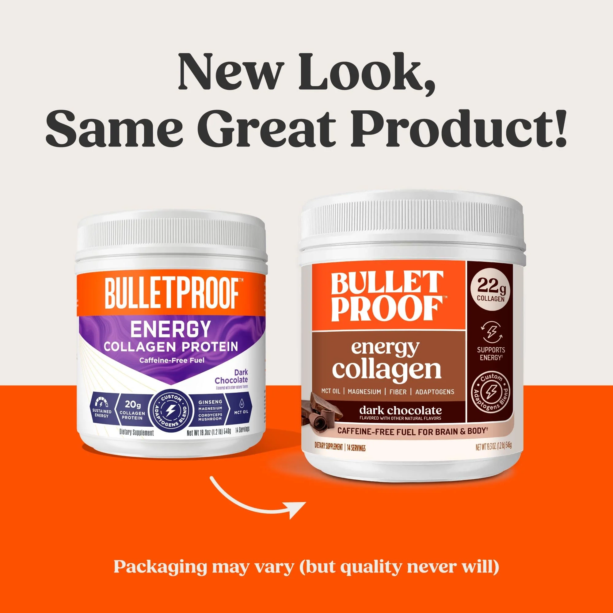 Bulletproof Dark Chocolate Energy Collagen Protein — 19.3 oz, Caffeine-Free with Ginseng, Cordyceps, Magnesium & MCT - Image 8