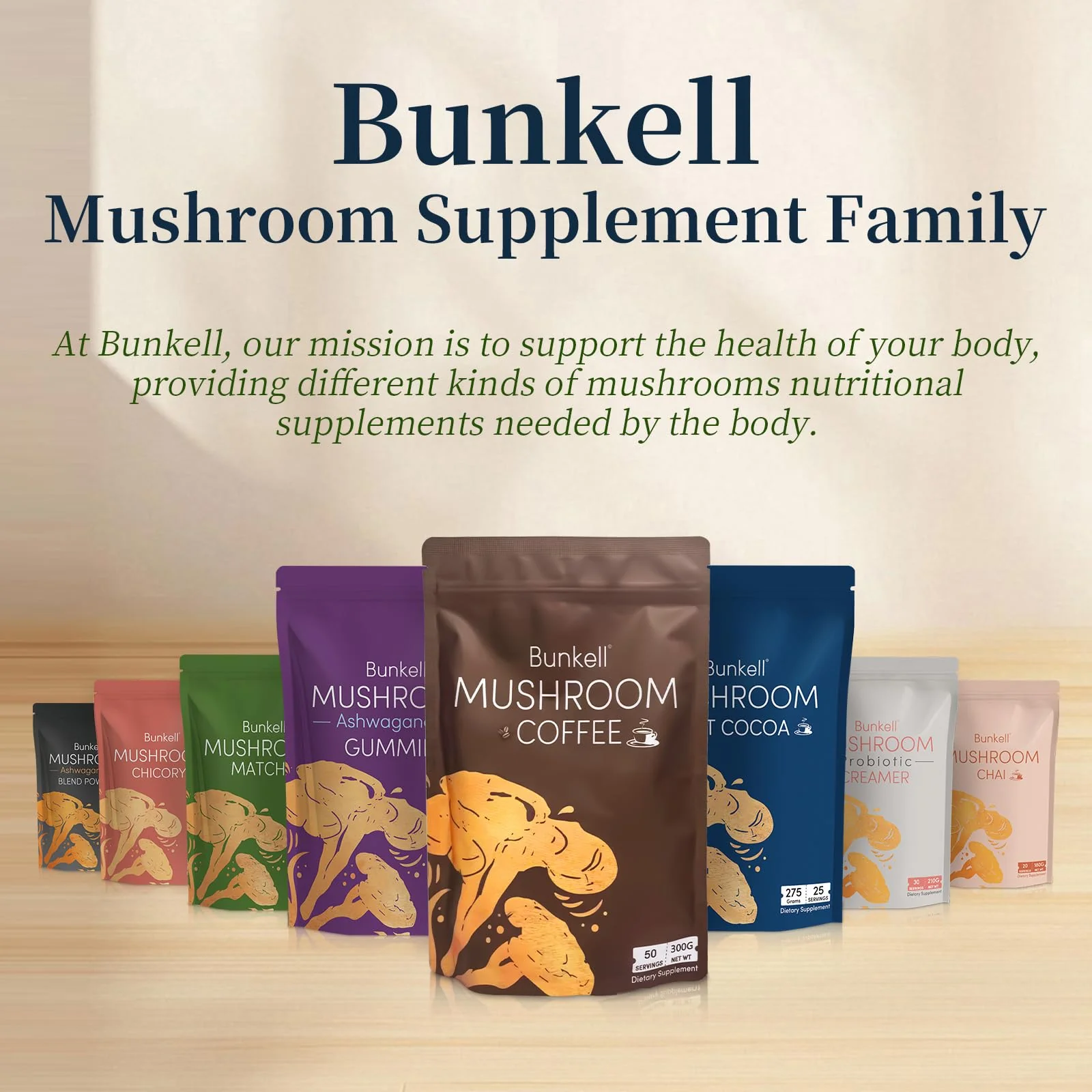 Bunkell Mushroom Coffee – Adaptogenic 6 Mushrooms (Lion's Mane, Reishi, Cordyceps, Shiitake, King Trumpet & Turkey Tail) – 40 Servings - Image 8