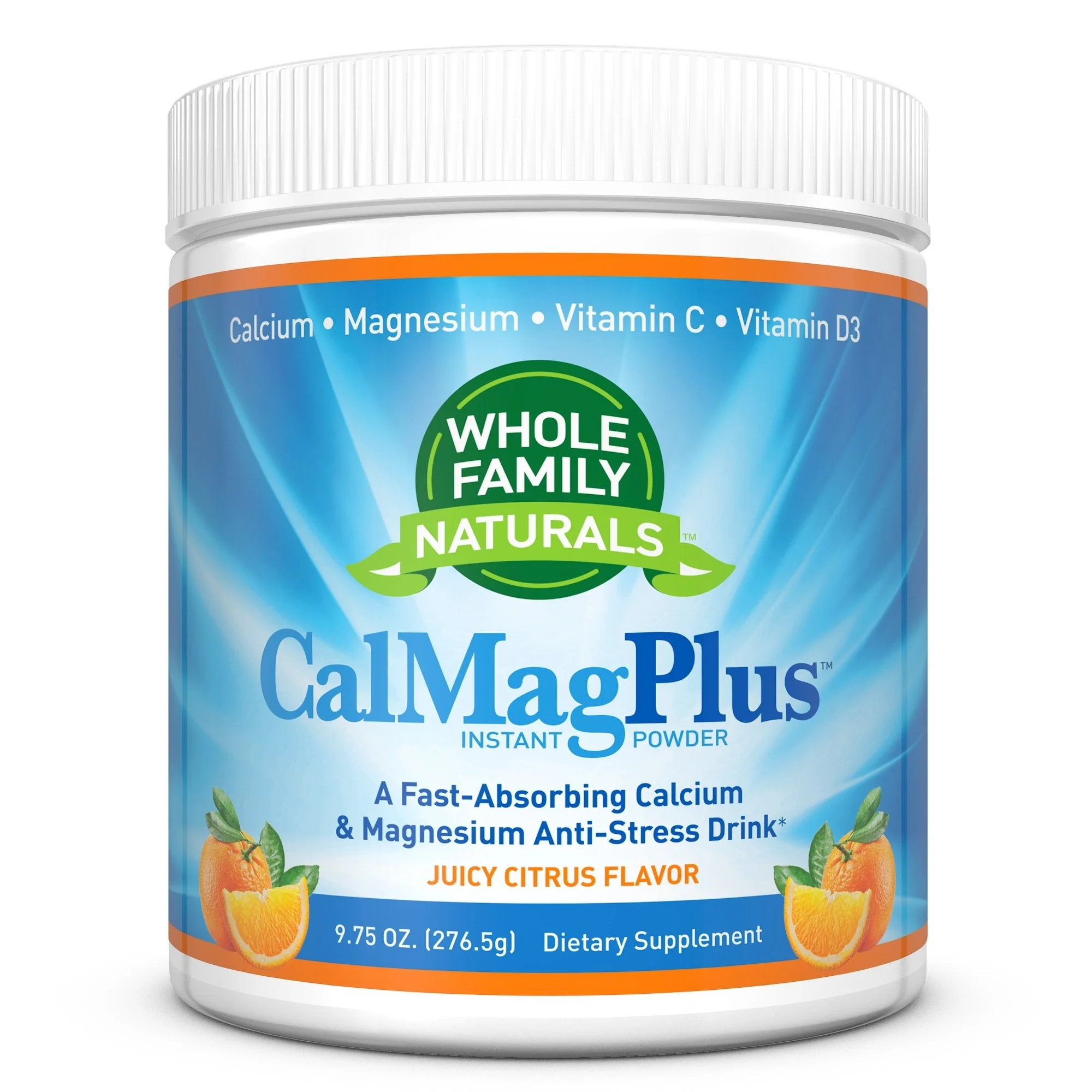 CalMag Plus Calcium Magnesium Powder with Vitamin C & D3 – Gluten Free, Non-GMO, Orange Tangerine Flavor