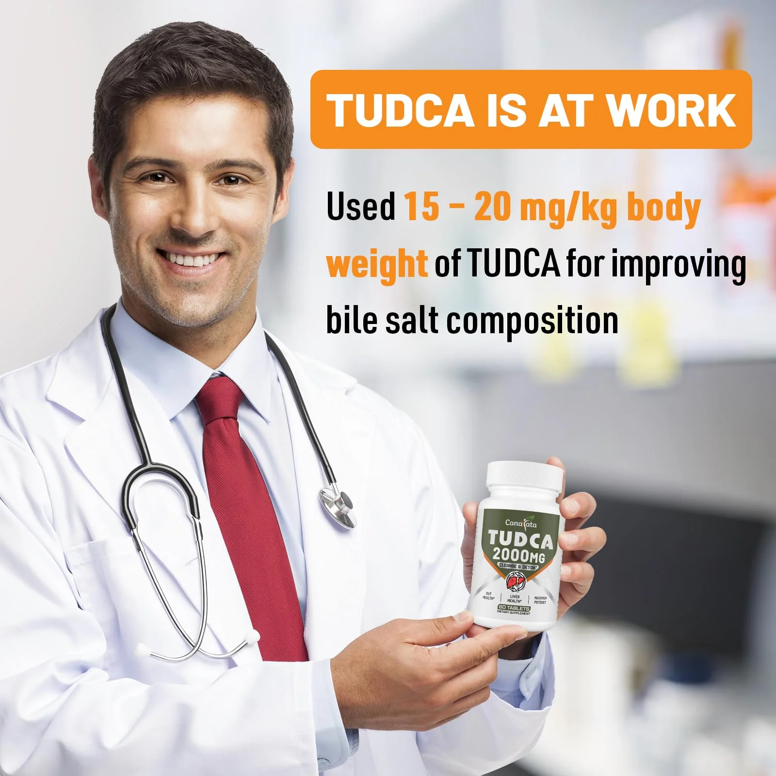 Canarata TUDCA 2000mg – Liver Detox, Bile Salts Support & Liver Health – 60 Day Supply - Image 9