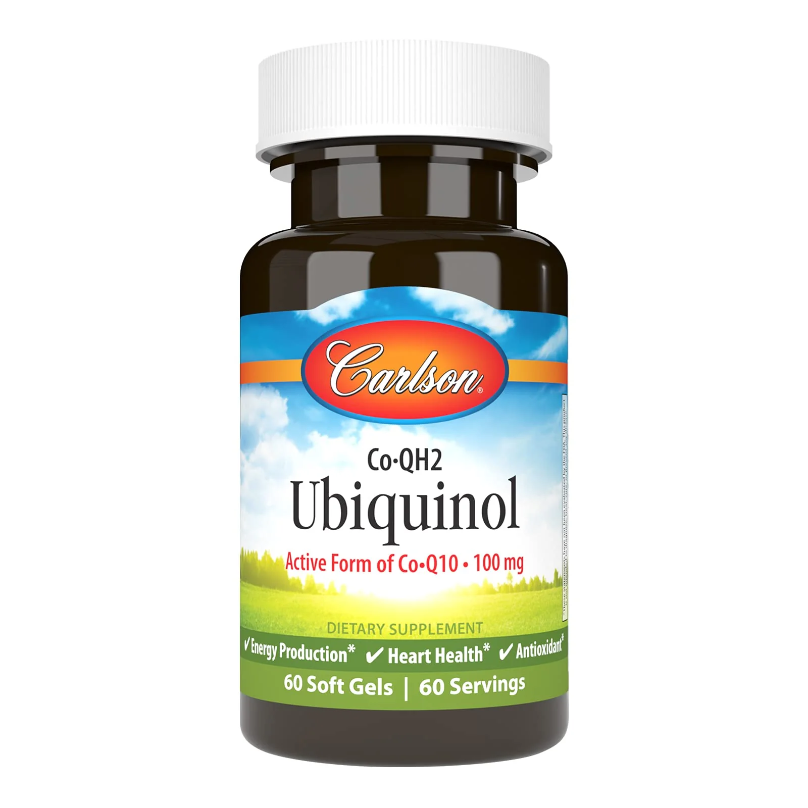 Carlson Co-QH2 Ubiquinol 100 mg | Energy, Heart Health & Antioxidant Support | 60 Softgels - Image 8