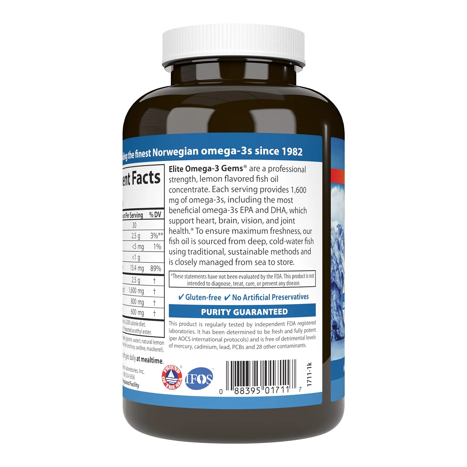 Carlson Elite Omega-3 Gems – 1600 mg EPA & DHA, Wild-Caught Norwegian Fish Oil, Lemon Flavor, 90 Softgels - Image 4