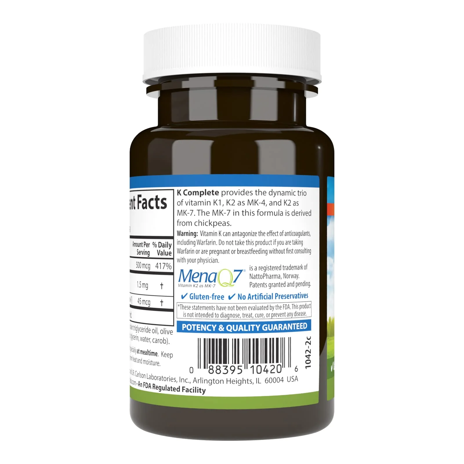 Carlson Labs K Complete Softgels – 90 Count (K1, K2 MK-4 & MK-7) - Image 3