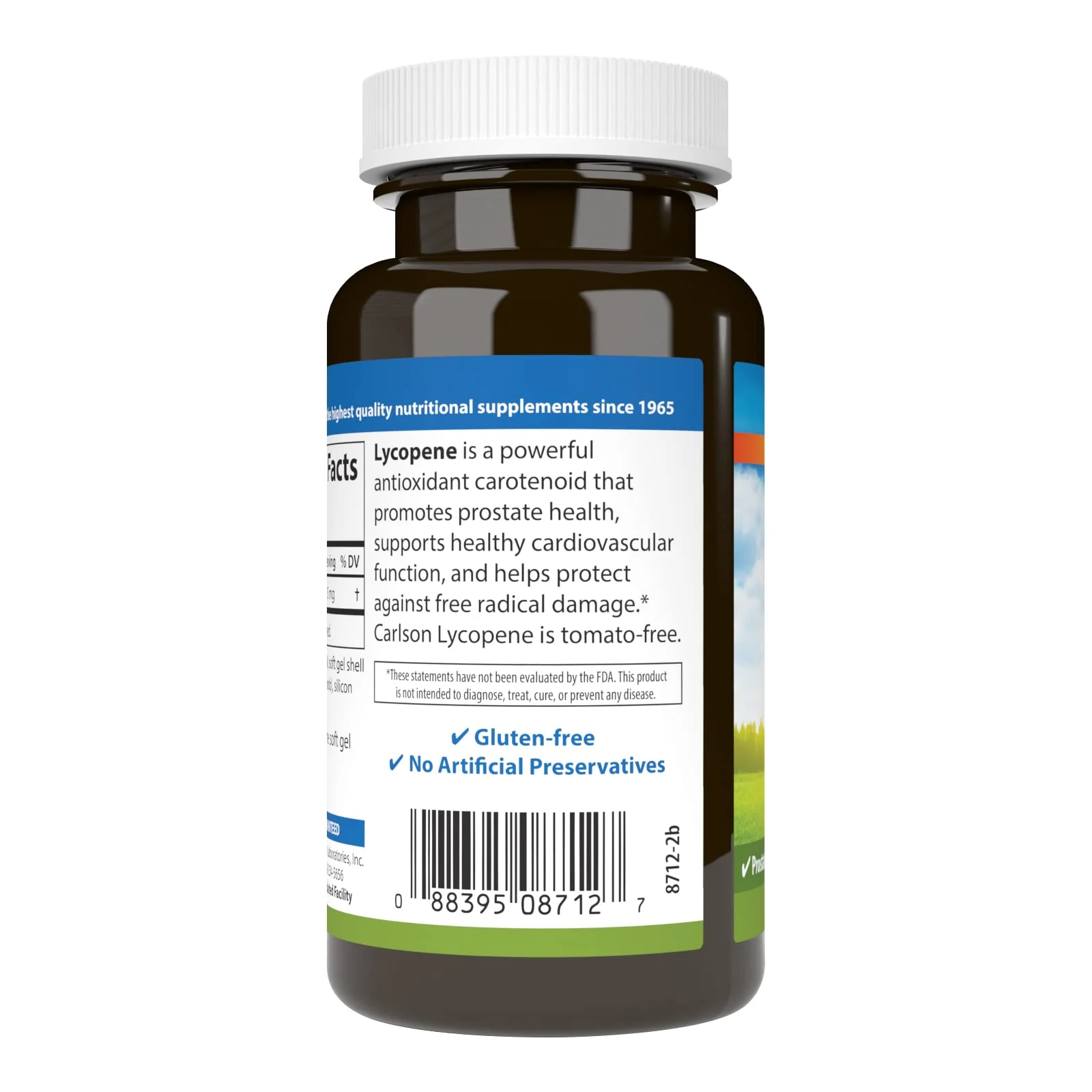 Carlson Lycopene 15 mg Tomato-Free – Prostate Health & Circulation Support, 180 Softgels - Image 3