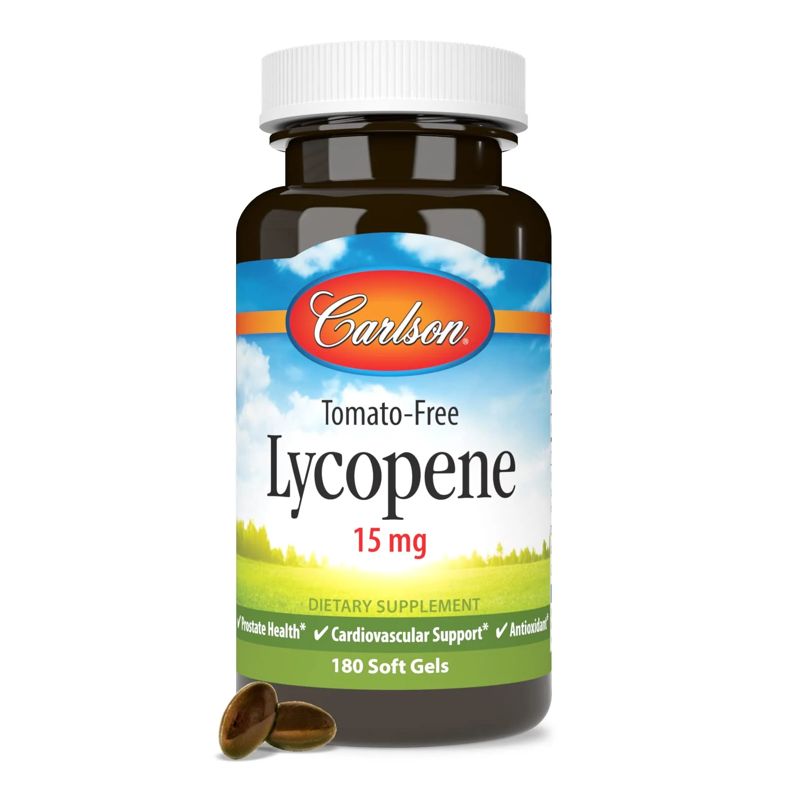 Carlson Lycopene 15 mg Tomato-Free – Prostate Health & Circulation Support, 180 Softgels - Image 5