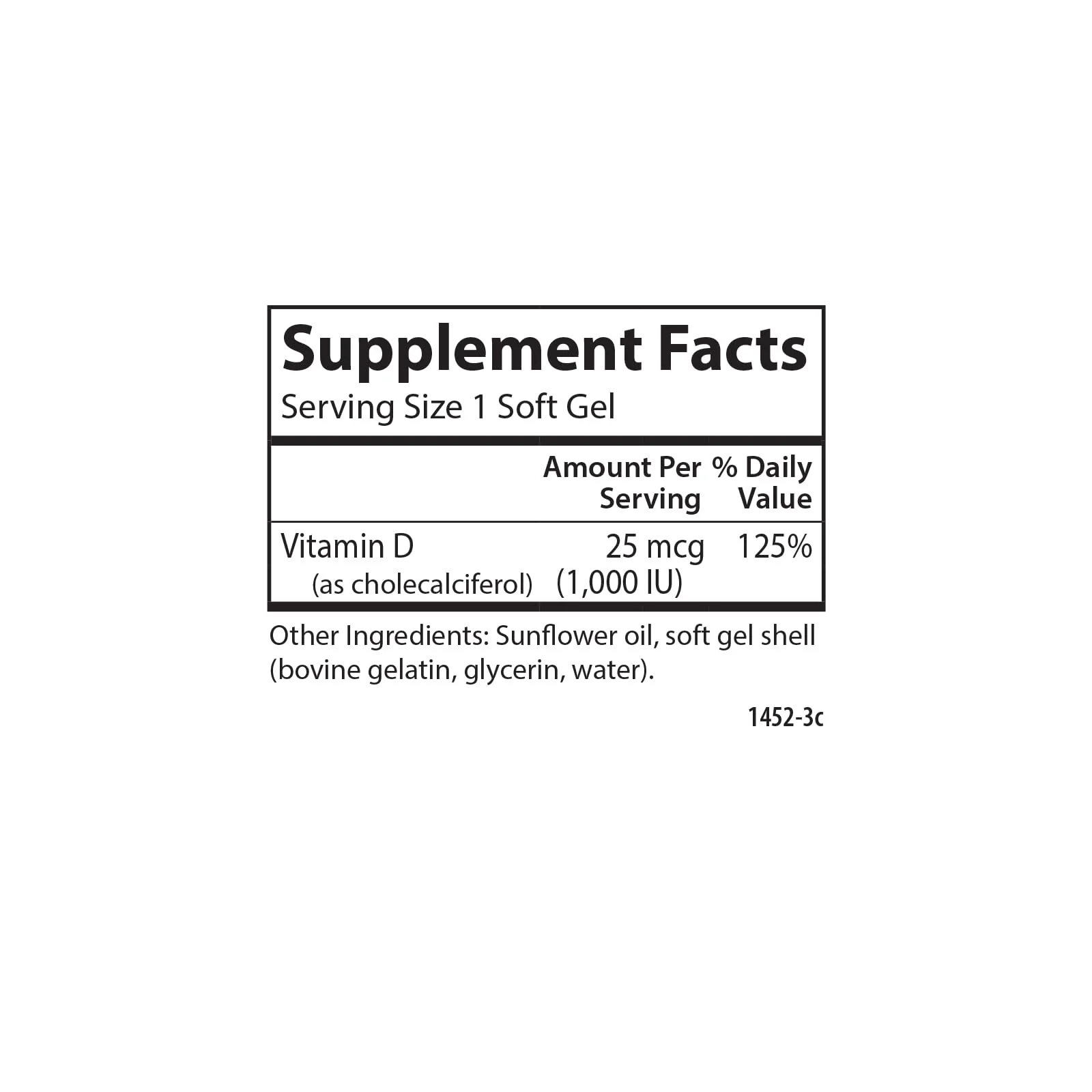 Carlson Vitamin D3 1000 IU Soft Gels – Bone & Muscle Health (2-Pack, 250 Softgels Each) - Image 3