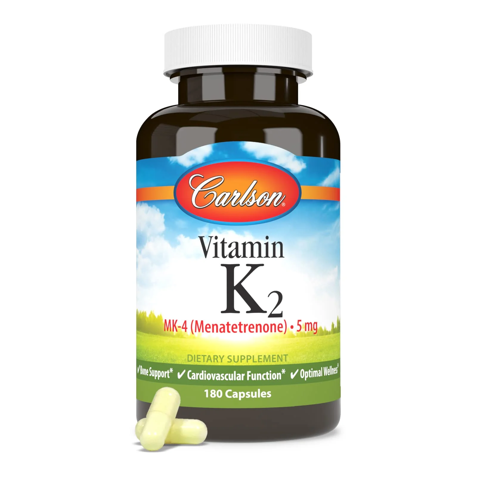 Carlson Vitamin K2 MK-4 (Menatetrenone) - Soy-Free, 180 Capsules | Bone & Heart Health - Image 11