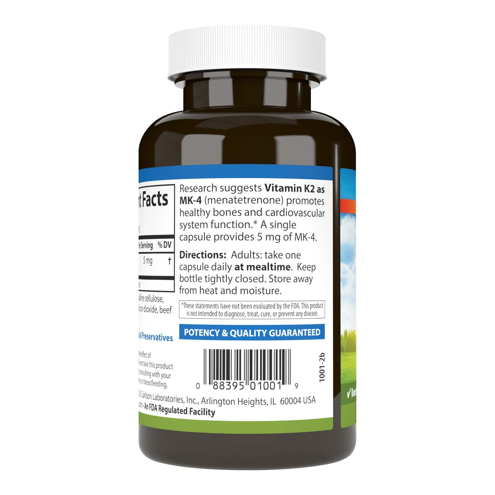 Carlson Vitamin K2 MK-4 (Menatetrenone) - Soy-Free, 180 Capsules | Bone & Heart Health - Image 3