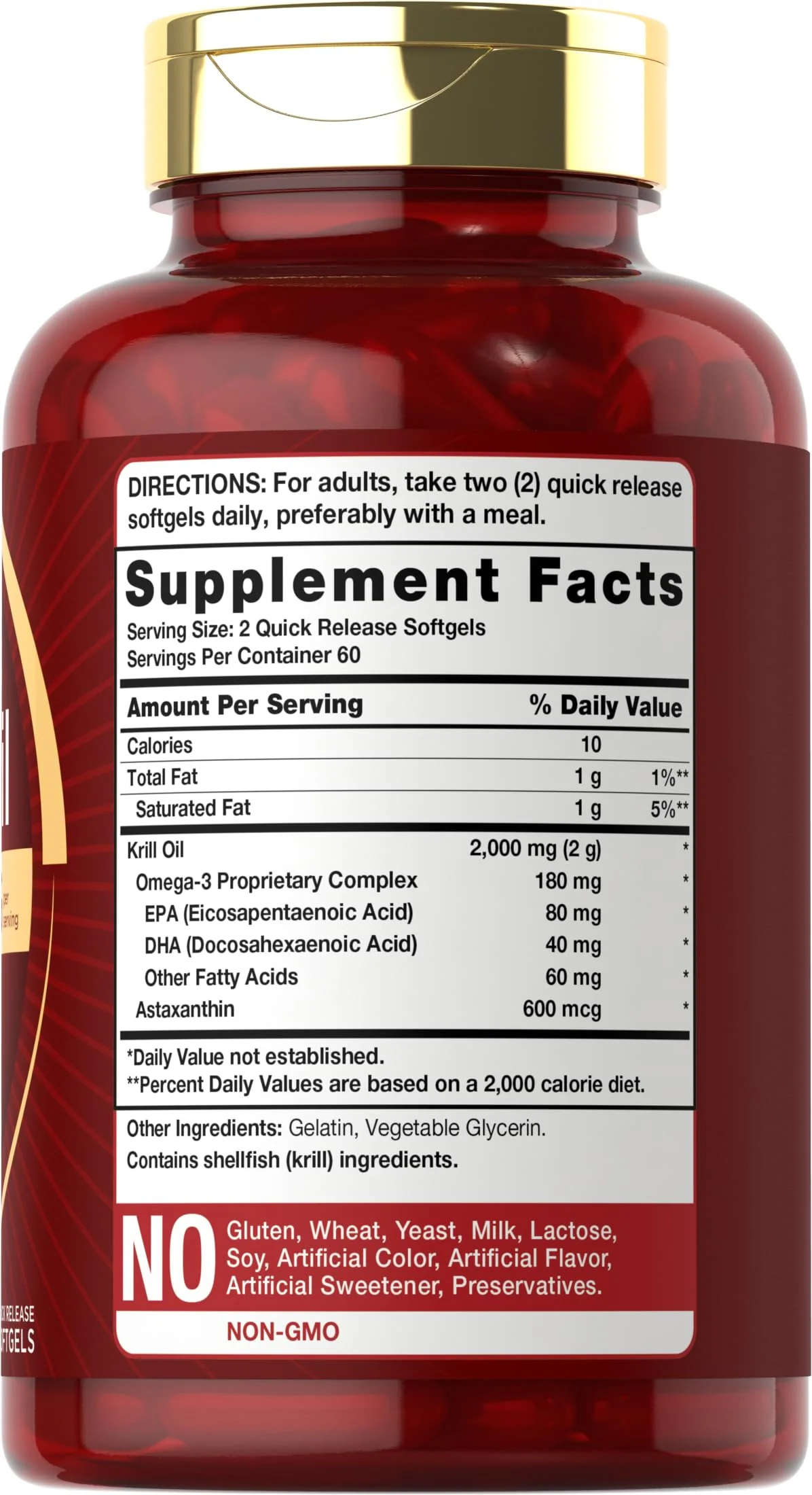 Carlyle Antarctic Krill Oil 2000 mg – 120 Softgels (Pack of 2) | Omega-3 EPA/DHA + Astaxanthin - Image 9