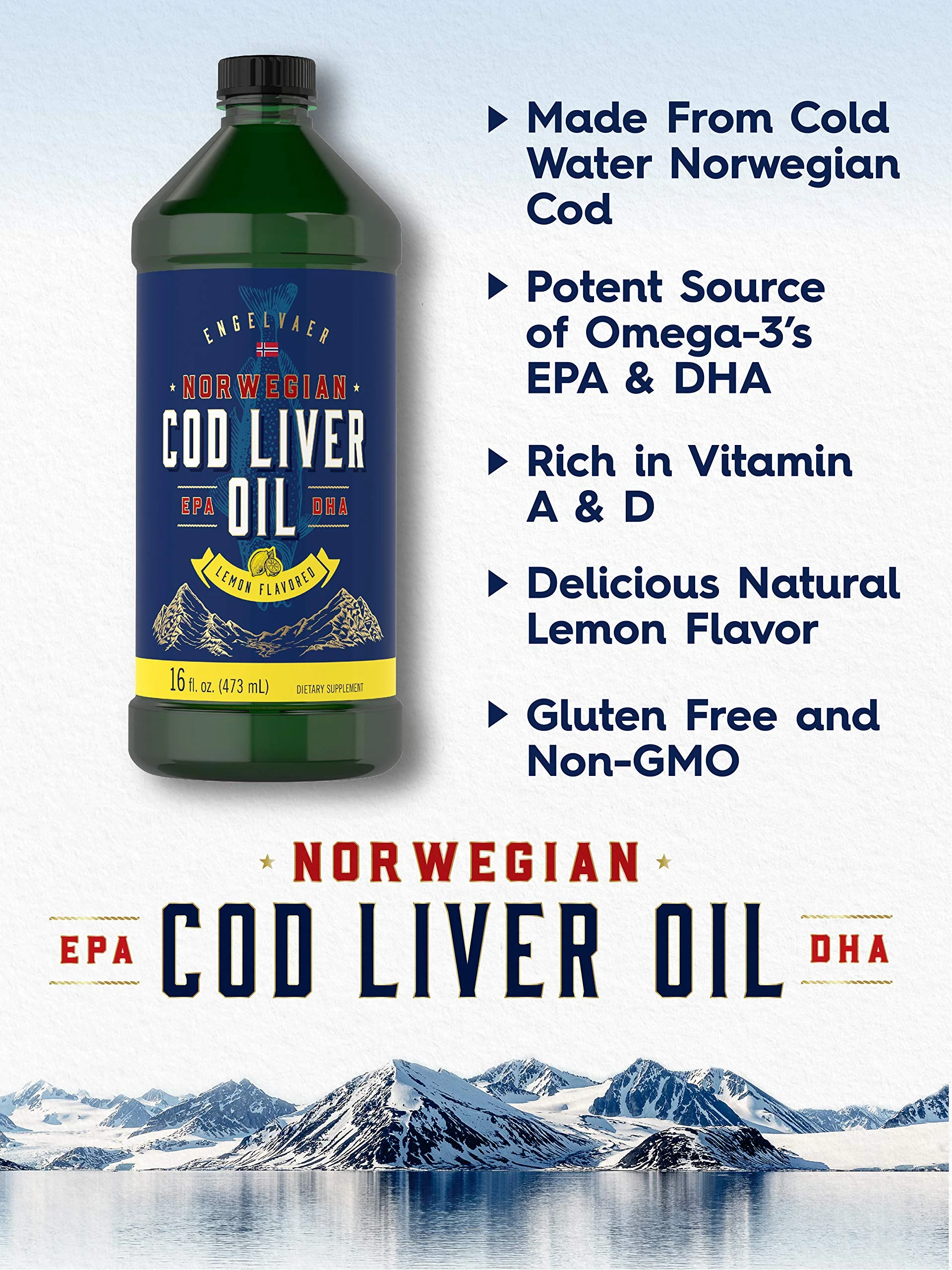 Carlyle Cod Liver Oil Liquid Lemon | 16 oz x3 Bottles | Norwegian, Gluten Free, Non-GMO - Image 3
