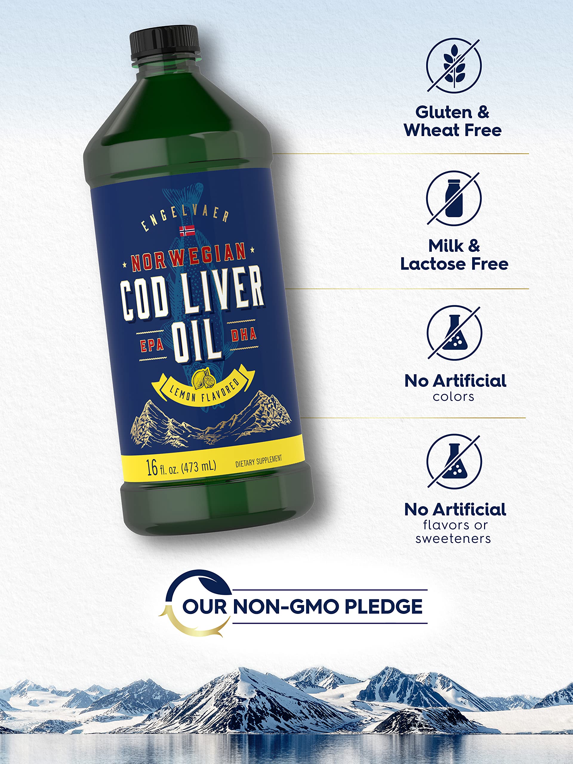 Carlyle Cod Liver Oil Liquid Lemon | 16 oz x3 Bottles | Norwegian, Gluten Free, Non-GMO - Image 4