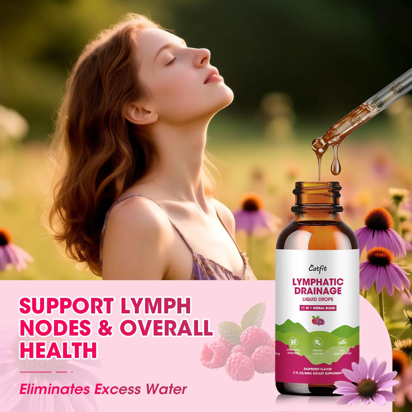 Catfit Lymphatic Drainage Drops – Immune & Lymphatic Support, Detox & Liver Health (4 Fl Oz) - Image 12