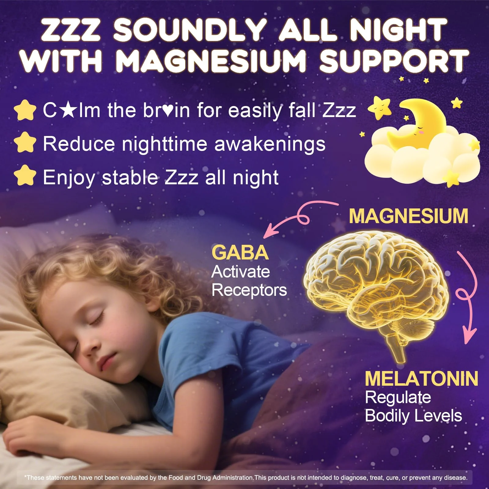 CEECISEE Magnesium Gummies for Kids 4+ | Organic Chewable Magnesium with B6, D3, Zinc + L-Theanine | Zzz Aid - Image 5