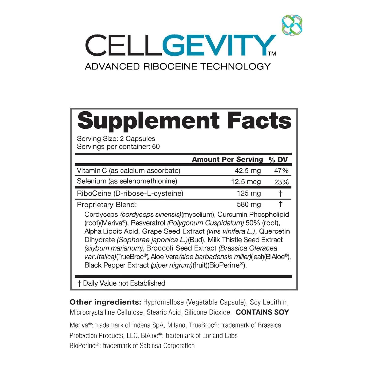 Cellgevity: Advanced RiboCeine Glutathione Support — 120 Veg Capsules (Pack of 2) - Image 3