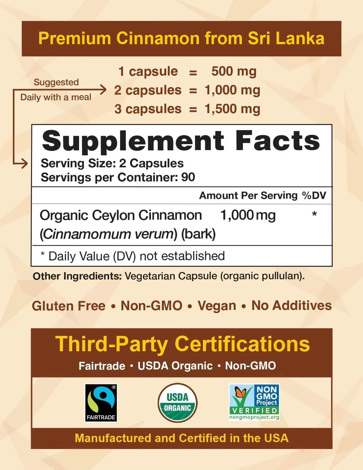 Ceylon Cinnamon Shop: Organic Ceylon Cinnamon Supplement, 180 Capsules (3 Month Supply) - Image 8
