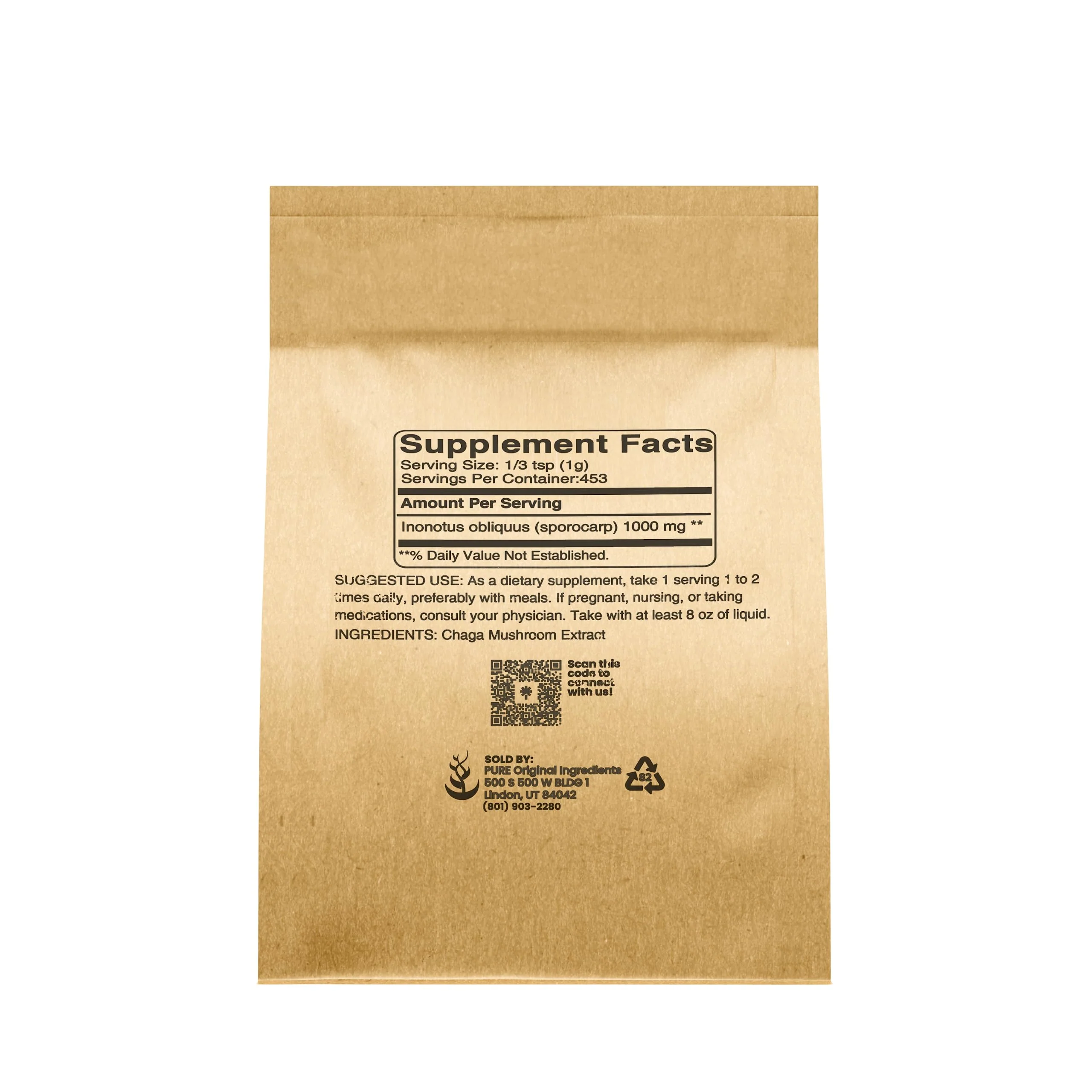 Chaga Extract Powder (1 lb) – Pure Original Ingredients Mushroom Supplement | Always Pure - Image 2