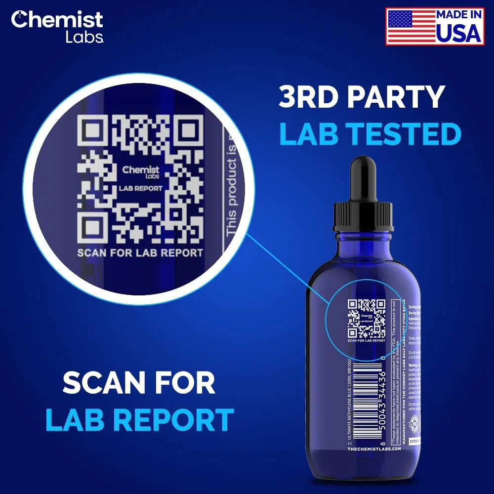 Chemist Labs 1% Methylene Blue Drops – Pharmaceutical Grade, USP, 4oz, USA - Image 4