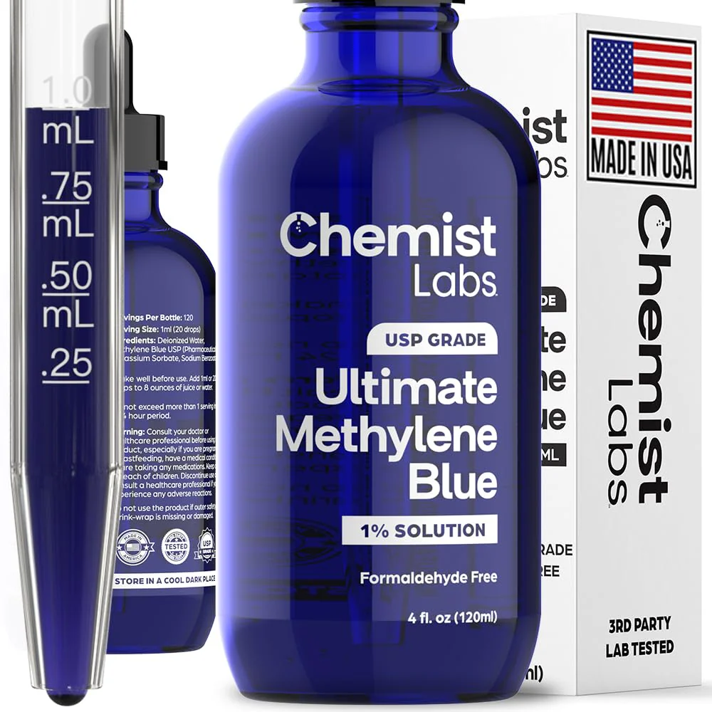 Chemist Labs 1% Methylene Blue Drops – Pharmaceutical Grade, USP, 4oz, USA - Image 9
