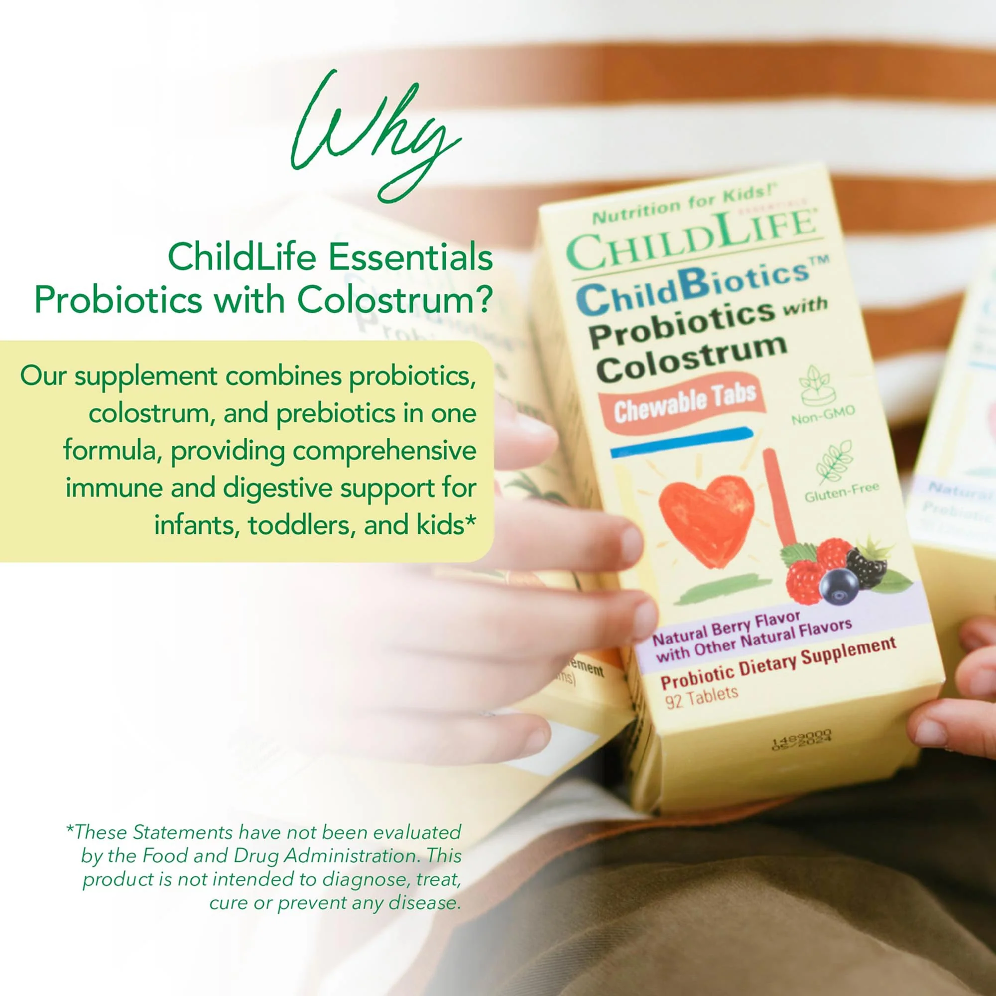 CHILDLIFE ESSENTIALS ChildBiotics with Colostrum – Probiotics for Kids, Berry Chewables, 92 Tablets (Pack of 2) - Image 10