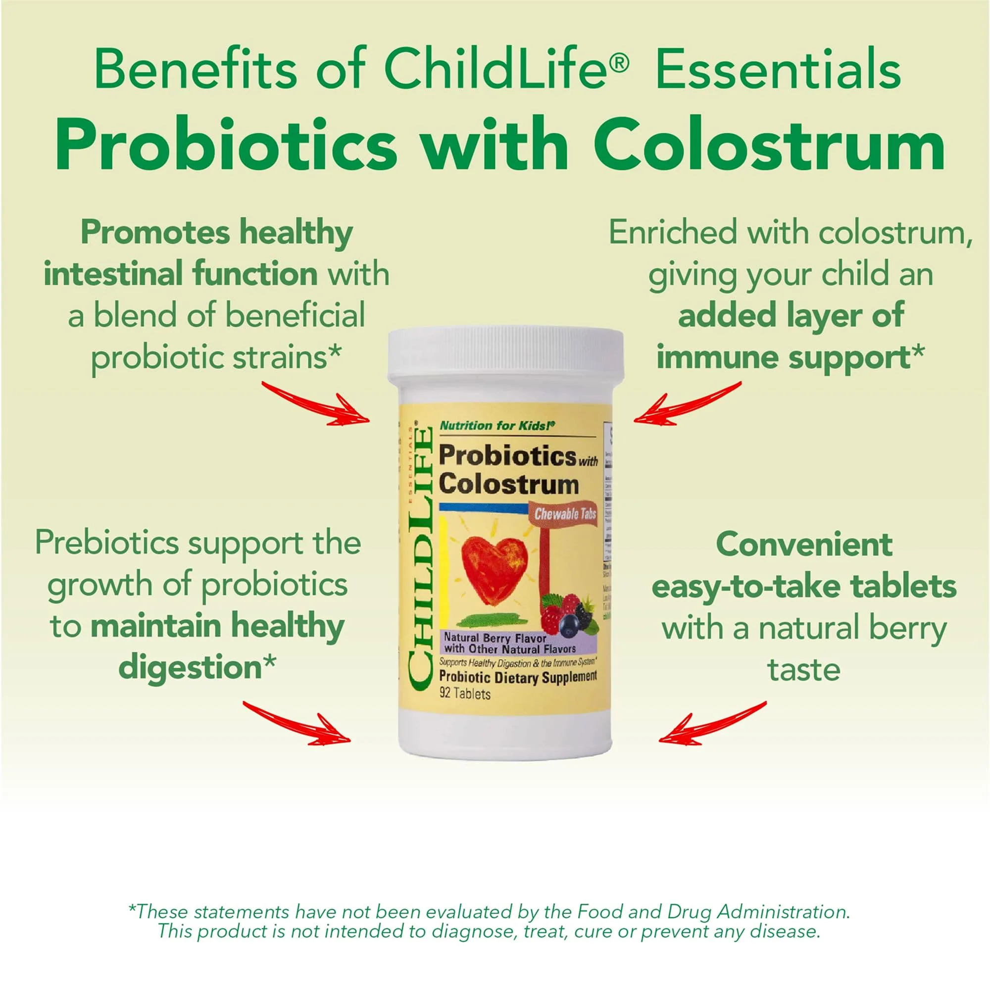 CHILDLIFE ESSENTIALS ChildBiotics with Colostrum – Probiotics for Kids, Berry Chewables, 92 Tablets (Pack of 2) - Image 12