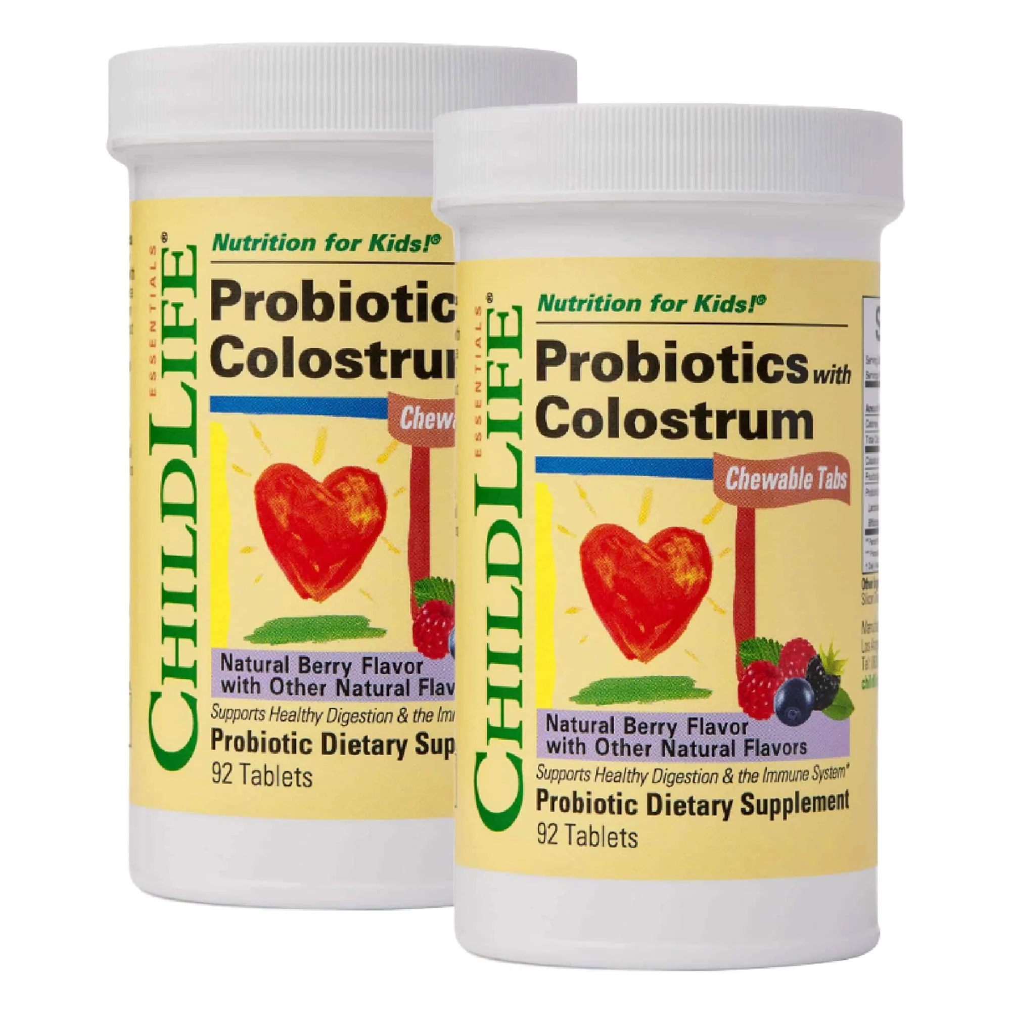 CHILDLIFE ESSENTIALS ChildBiotics with Colostrum – Probiotics for Kids, Berry Chewables, 92 Tablets (Pack of 2) - Image 8
