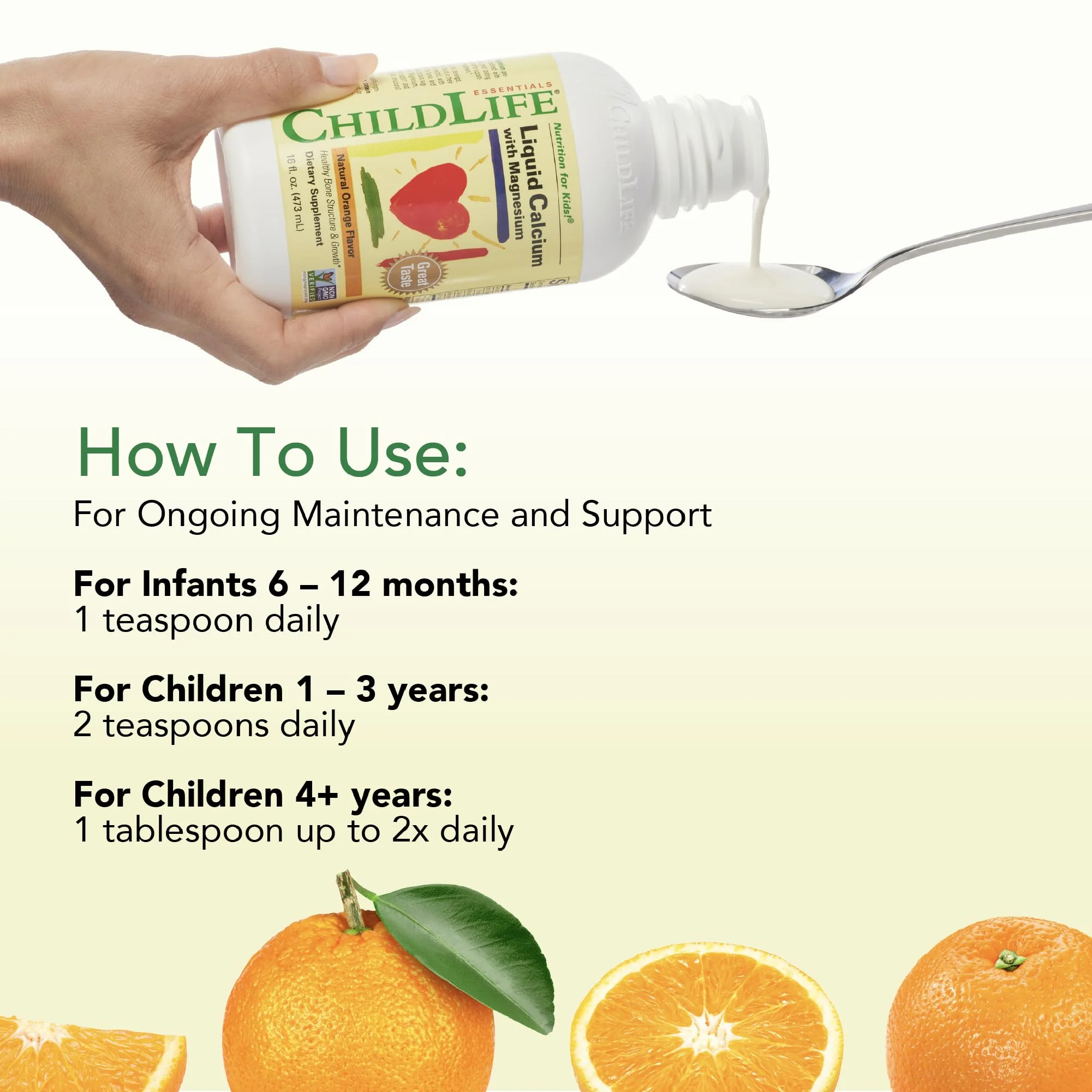 ChildLife Essentials Liquid Calcium for Kids with Magnesium, Zinc, and Vitamin D3 – Orange Flavor, 16 fl oz (3 Pack) - Image 14