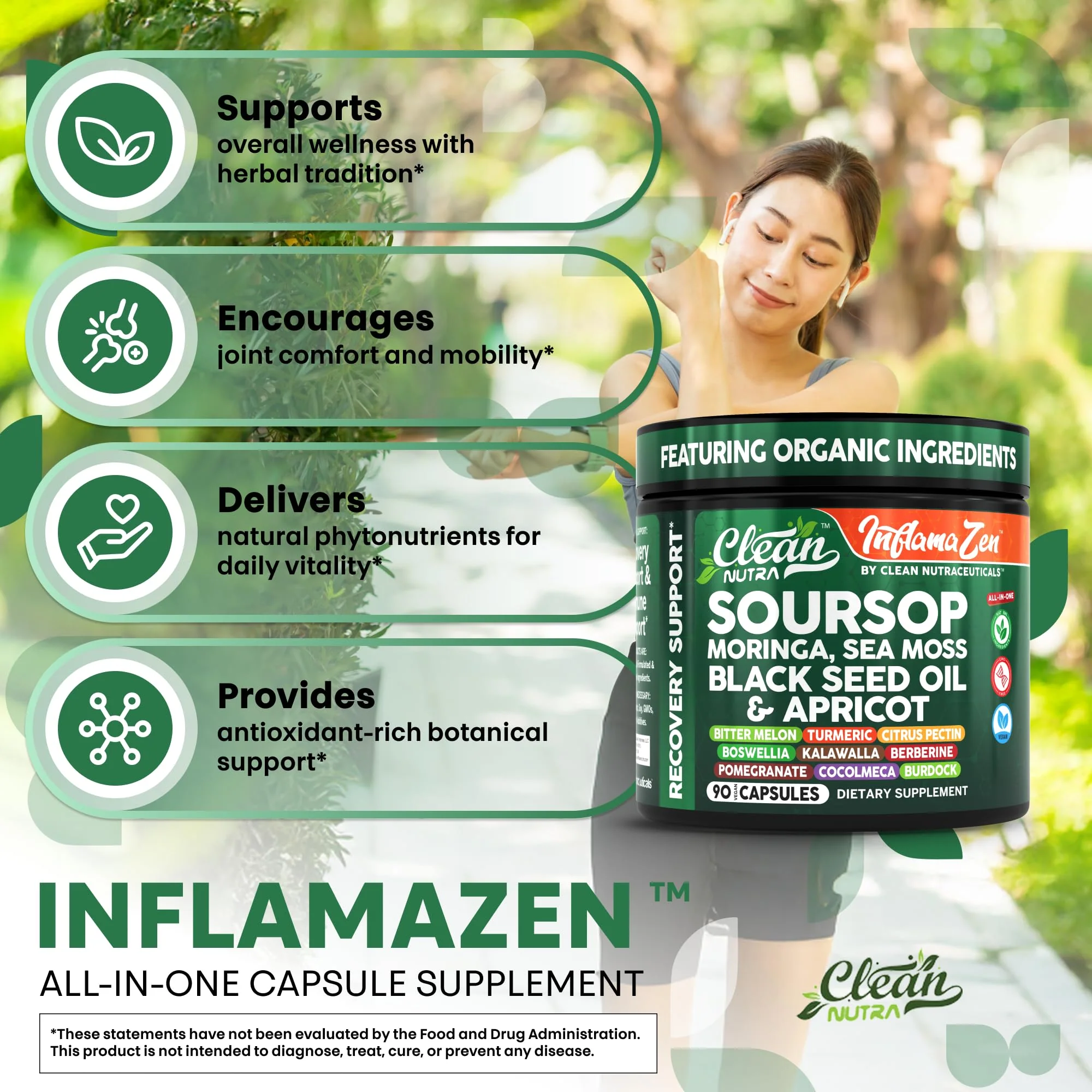 Clean Nutra Soursop Supplement with Moringa, Sea Moss & Berberine - Image 5