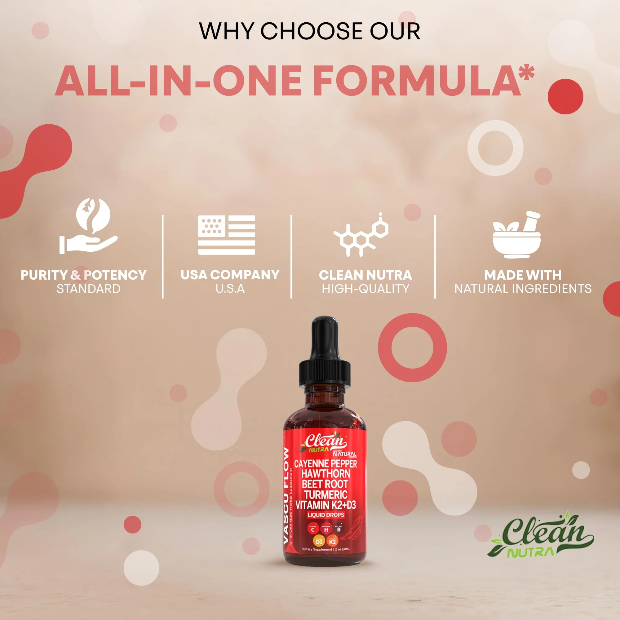 Clean Nutra Vascu Glow All-in-One: Cayenne Pepper Drops + Hawthorn Berry - Image 7